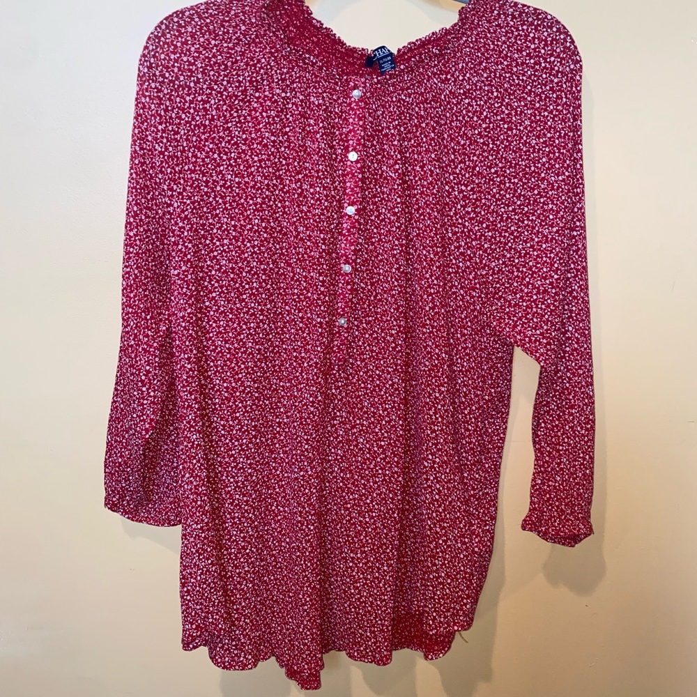 Chaps Women’s Long Sleeve Blouse Size X-LARGE